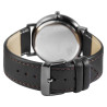 Montre Excellanc Femme bracelet cuir synthétique noir cadran bleu