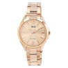 Montre Femme Q&Q bracelet métal doré rose cadran doré rose