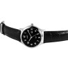 Montre Homme Just Watch bracelet cuir véritable noir cadran noir 41 mm
