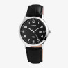 Montre Homme Just Watch bracelet cuir véritable noir cadran noir 41 mm