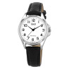 Montre Q&Q Femme bracelet cuir synthétique noir cadran blanc 30 mm