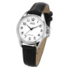 Montre Q&Q Femme bracelet cuir synthétique noir cadran blanc 30 mm