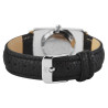 Montre Akzent bracelet cuir synthétique noir boîtier rectangulaire Femme cadran noir