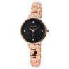 Montre Femme Excellanc bracelet métal doré rose cadran noir