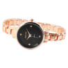 Montre Femme Excellanc bracelet métal doré rose cadran noir
