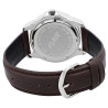Montre Homme Flair bracelet cuir véritable brun cadran argenté 40 mm