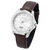 Montre Homme Flair bracelet cuir véritable brun cadran argenté 40 mm