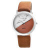 Montre Femme Excellanc bracelet cuir synthétique brun