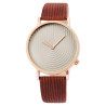 Montre Excellanc bracelet cuir synthétique brun Femme cadran taupe 40 mm