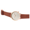 Montre Excellanc bracelet cuir synthétique brun Femme cadran taupe 40 mm