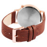 Montre Excellanc bracelet cuir synthétique brun Femme cadran taupe 40 mm