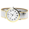 Montre Homme Classique bracelet acier inoxydable cadran blanc