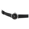 Montre Just Watch bracelet cuir véritable noir titane Femme