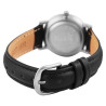 Montre Just Watch bracelet cuir véritable noir titane Femme