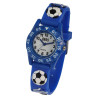 Montre Enfant QBos bracelet silicone bleu cadran blanc 28 mm