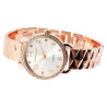 Montre Femme Excellanc bracelet métal doré rose cadran argenté 35 mm
