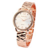 Montre Femme Excellanc bracelet métal doré rose cadran argenté 35 mm