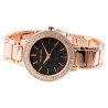Montre Femme Excellanc bracelet métal doré rose cadran gris