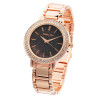 Montre Femme Excellanc bracelet métal doré rose cadran gris