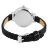 Montre Excellanc bracelet cuir synthétique noir Femme cadran argenté 32 mm