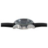 Montre Homme bracelet cuir synthétique noir Alain Miller cadran bleu