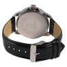 Montre Homme bracelet cuir synthétique noir Alain Miller cadran bleu