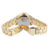 Montre Femme Excellanc bracelet métal doré cadran rouge