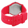 Montre Femme Q&Q bracelet silicone rouge cadran blanc