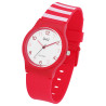 Montre Femme Q&Q bracelet silicone rouge cadran blanc