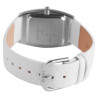 Montre Akzent Femme bracelet cuir synthétique blanc cadran blanc