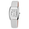 Montre Akzent Femme bracelet cuir synthétique blanc cadran blanc