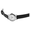 Montre Adrina bracelet cuir synthétique noir Femme cadran blanc