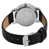 Montre Adrina bracelet cuir synthétique noir Femme cadran blanc