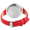 Montre Femme Akzent bracelet cuir synthétique rouge placage IP