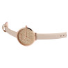 Montre Femme Excellanc bracelet cuir synthétique beige cadran doré pailleté 34 mm