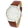 Montre Homme Excellanc bracelet cuir synthétique brun finition bicolore
