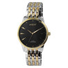 Montre Homme Akzent bracelet métal argenté cadran noir 42 mm