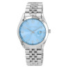 Montre Just Watch bracelet métal argenté dateur Homme