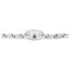Montre bracelet acier inoxydable argenté Femme Q&Q cadran blanc 22 mm