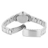 Montre bracelet acier inoxydable argenté Femme Q&Q cadran blanc 22 mm