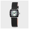 Montre Raptor Femme bracelet cuir véritable noir cadran vert