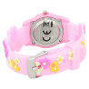 Montre Enfant QBos bracelet silicone rose fleur