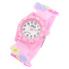 Montre Enfant QBos bracelet silicone rose fleur