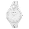 Montre Femme bracelet métal argenté montre jonc 36 mm Excellanc