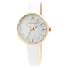 Montre Just Watch bracelet cuir véritable blanc Femme cadran blanc 30 mm