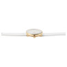 Montre Just Watch bracelet cuir véritable blanc Femme cadran blanc 30 mm
