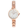 Montre Femme Raptor bracelet acier inoxydable doré rose cadran blanc