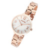 Montre Femme Raptor bracelet acier inoxydable doré rose cadran blanc