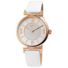 Montre Femme MC bracelet cuir véritable blanc cadran blanc
