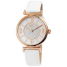 Montre Femme MC bracelet cuir véritable blanc cadran blanc